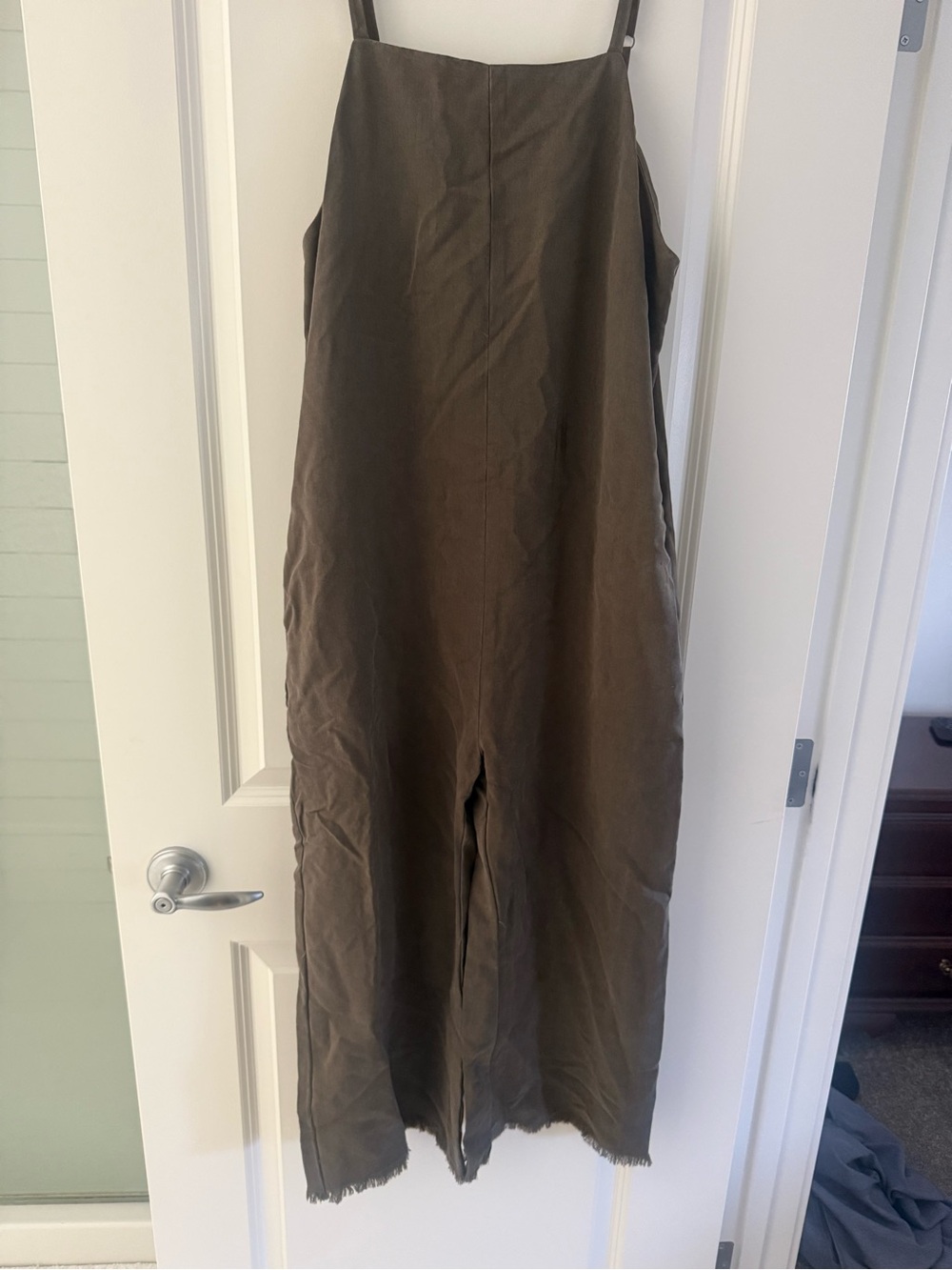 Show Me Your MuMu Olive Wide-Leg Linen Jumpsuit